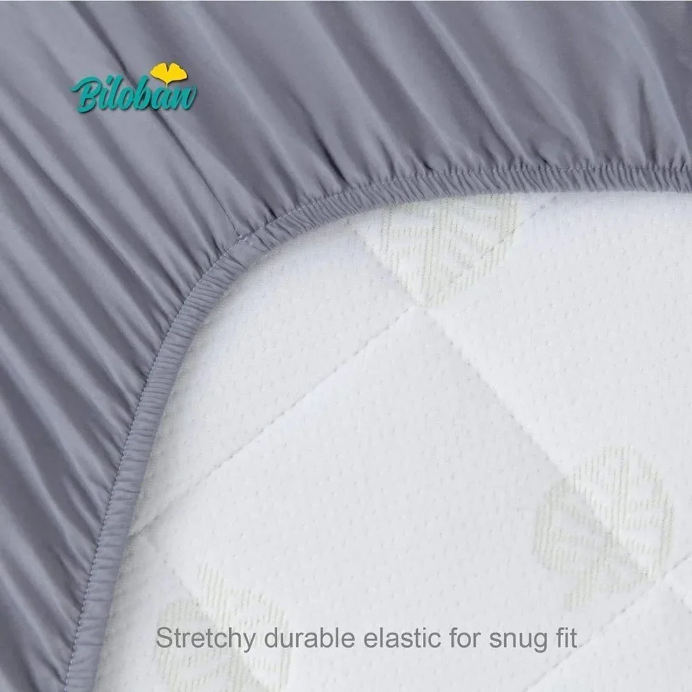 White and Gray 2ct Fitted Bassinet Sheets
